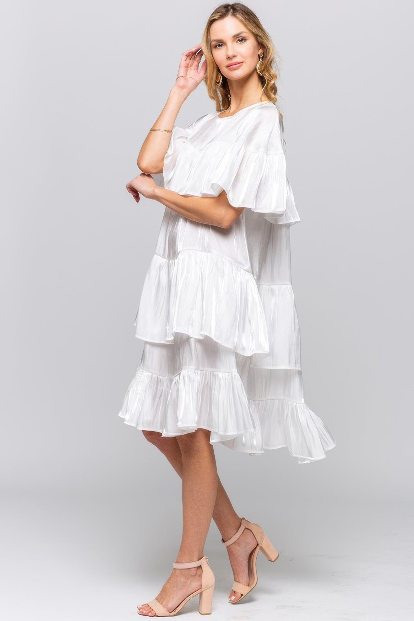 Ruffle Midi Dress - Grace Beauty H&C 