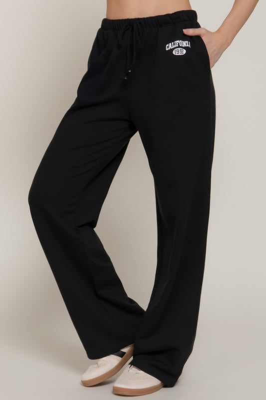 Waistband Print Detail Sweatpants - Grace Beauty H&C 