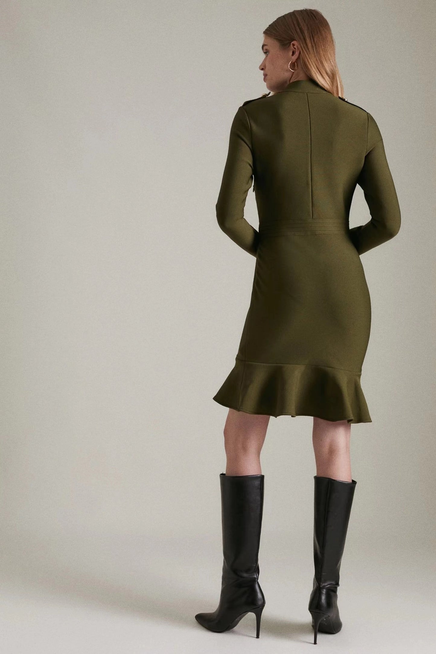 City Chic Long Sleeve Buttoned Mini Dres - Grace Beauty H&C 