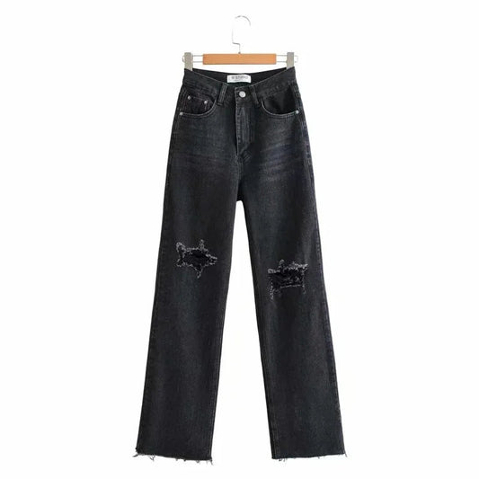 Denim Ripped Distressed Jeans - Grace Beauty H&C 