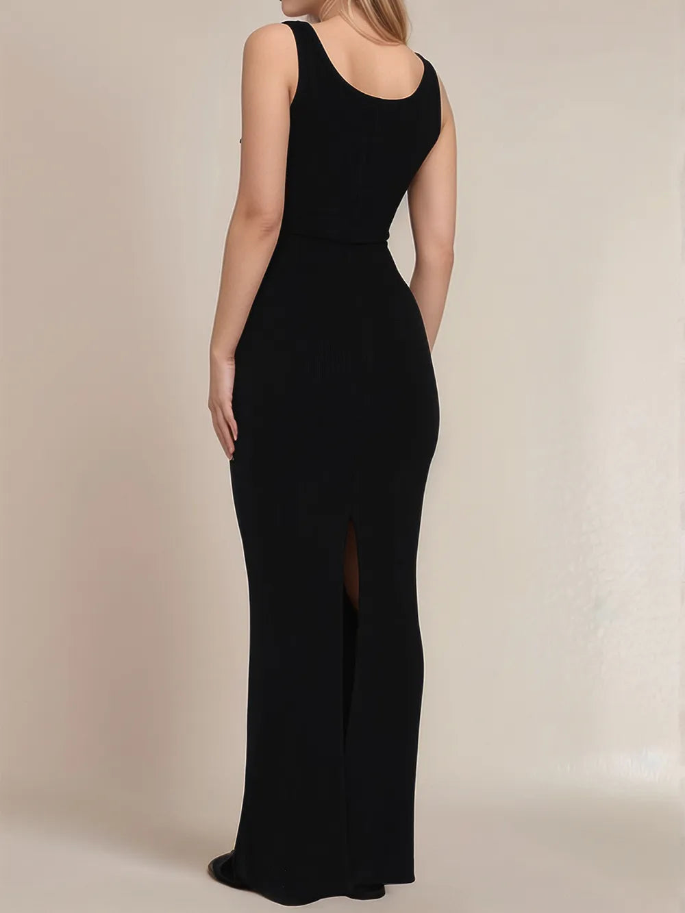 Devine Side Slit Wide Strap Maxi Dress - Grace Beauty H&C 