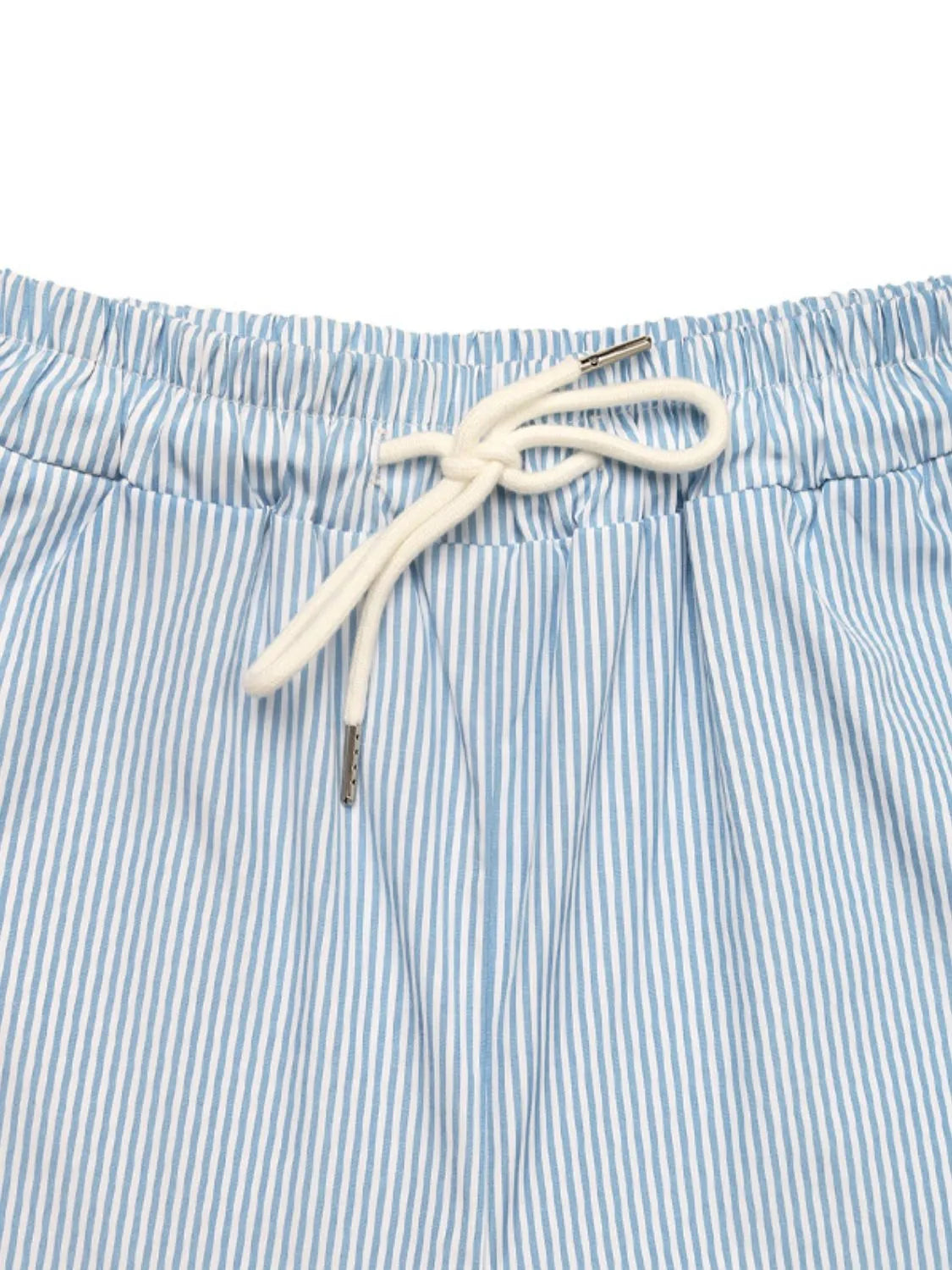 Drawstring Striped Wide Leg Cargo Pants - Grace Beauty H&C 