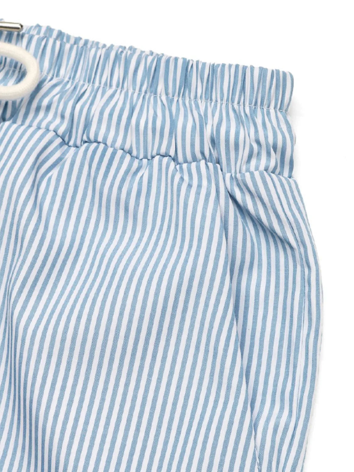 Drawstring Striped Wide Leg Cargo Pants - Grace Beauty H&C 