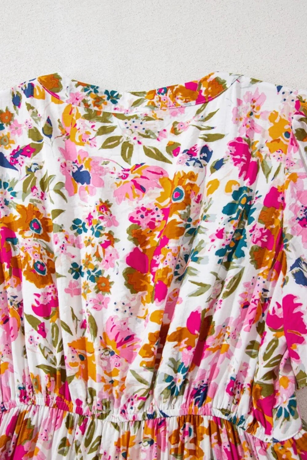 Floral V-Neck Dress with Pockets – Casual Short Sleeve Summer Fashion - Grace Beauty H&C 