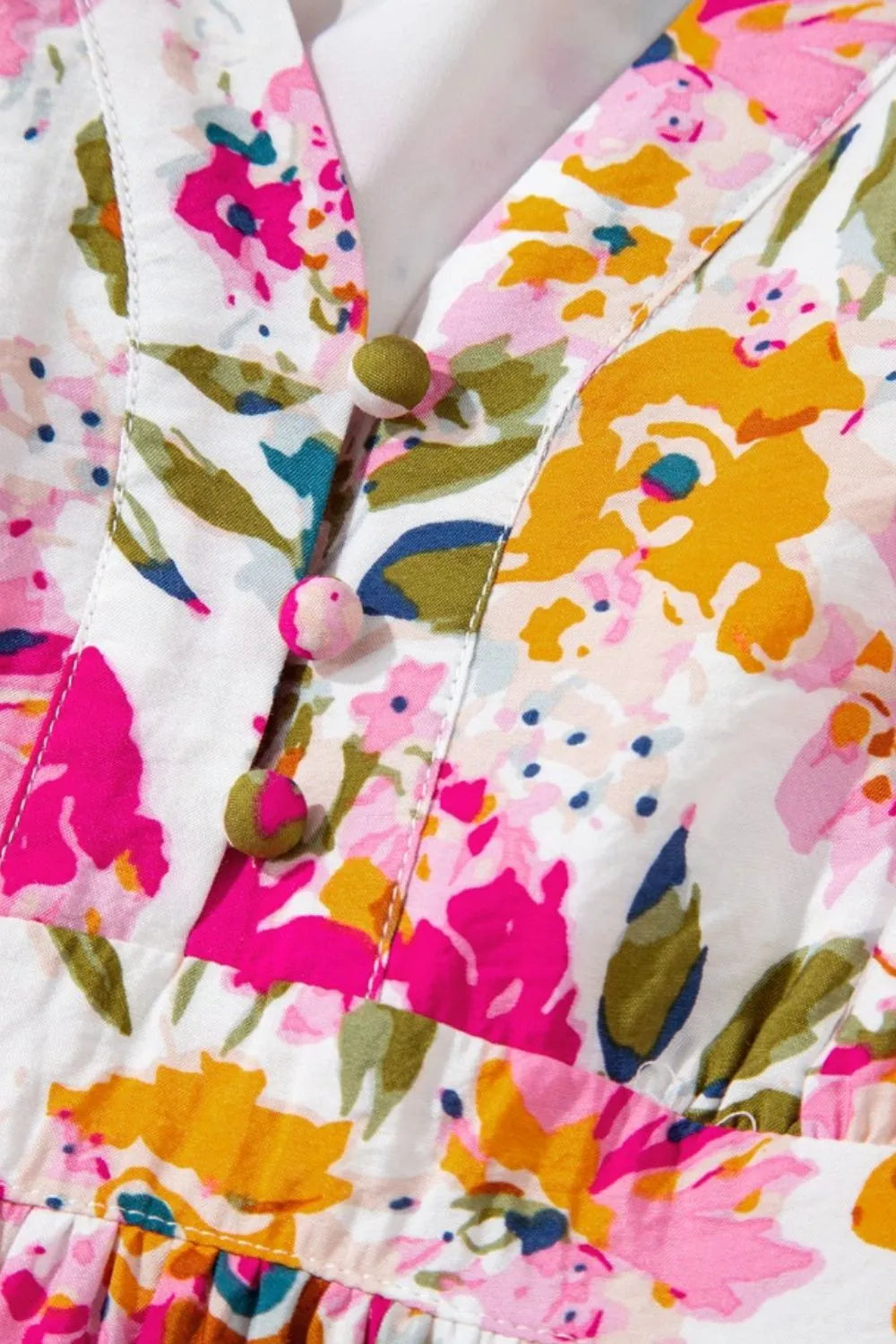 Floral V-Neck Dress with Pockets – Casual Short Sleeve Summer Fashion - Grace Beauty H&C 