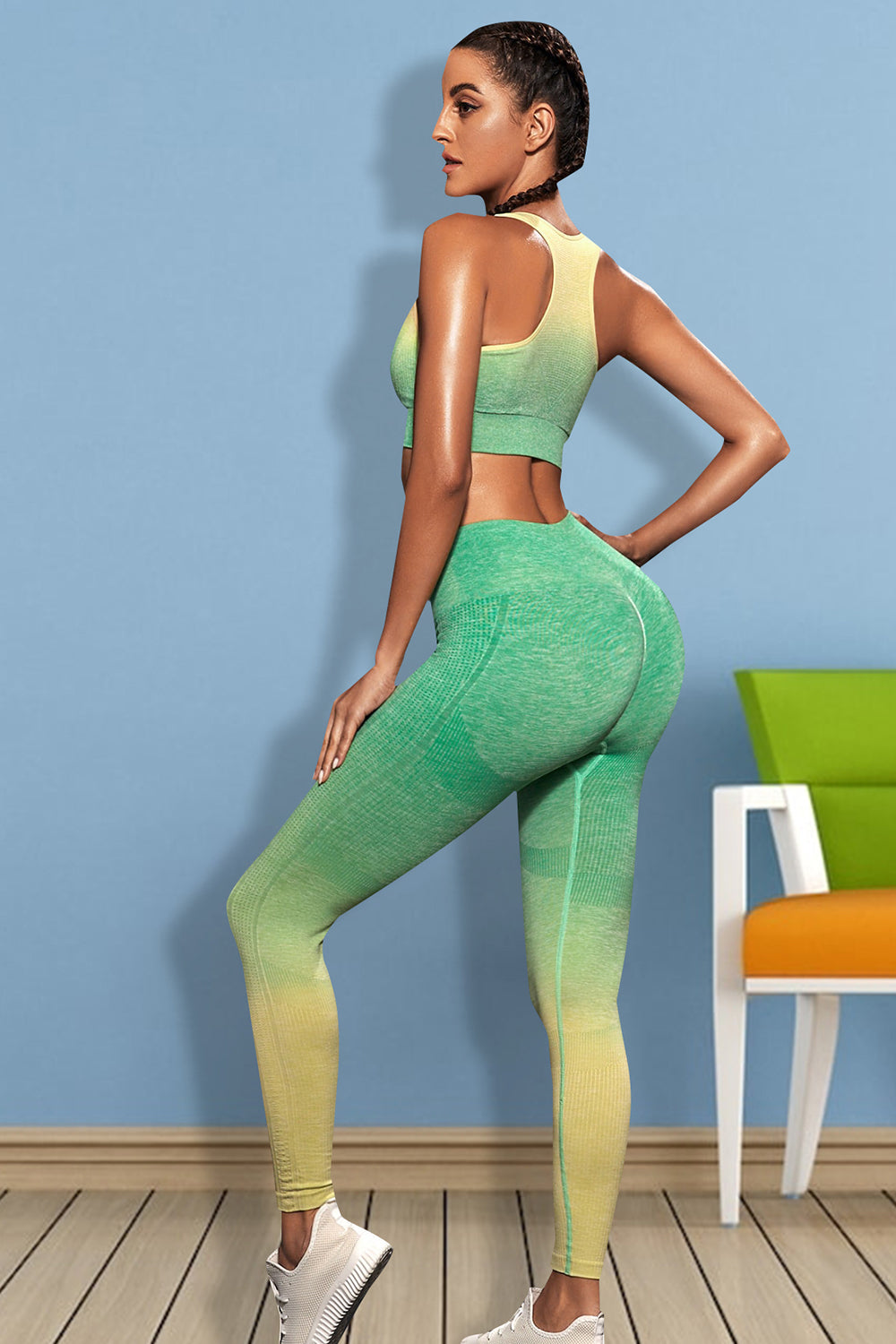 Gradient Sports Tank and Leggings Set - Grace Beauty H&C 