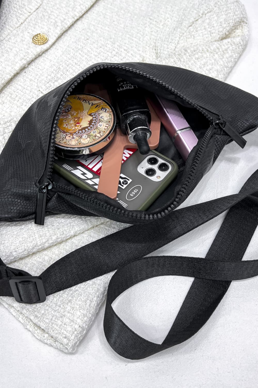 Medium Nylon Sling Bag – Durable Crossbody Shoulder Bag - Grace Beauty H&C 