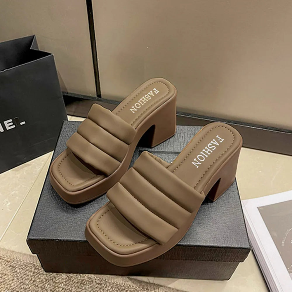 Open Toe Block Heel Sandals - Grace Beauty H&C 