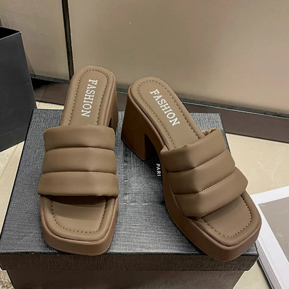 Open Toe Block Heel Sandals - Grace Beauty H&C 