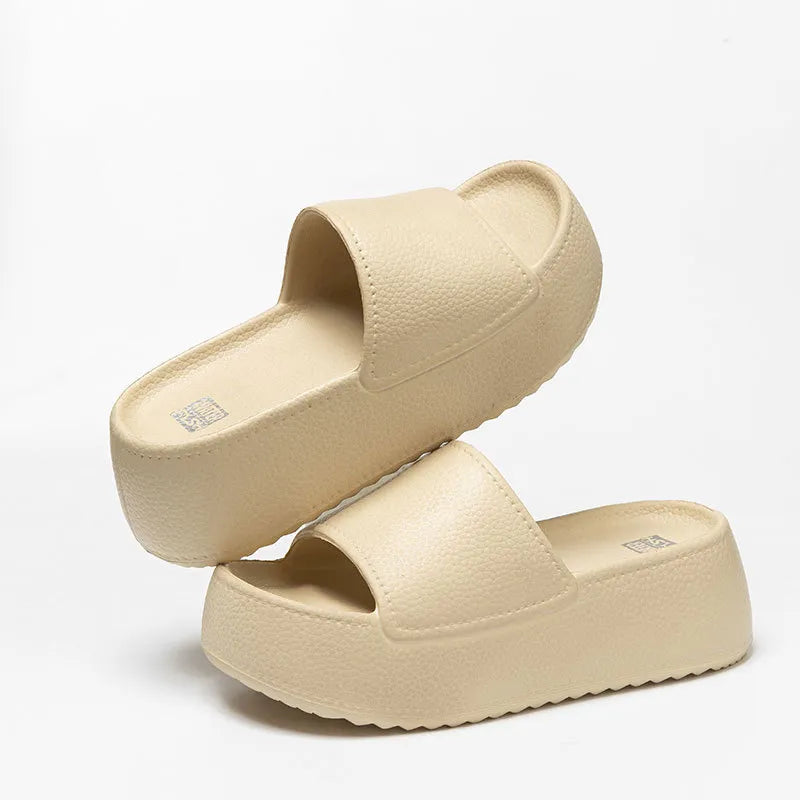 Open Toe Platform Slippers - Grace Beauty H&C 