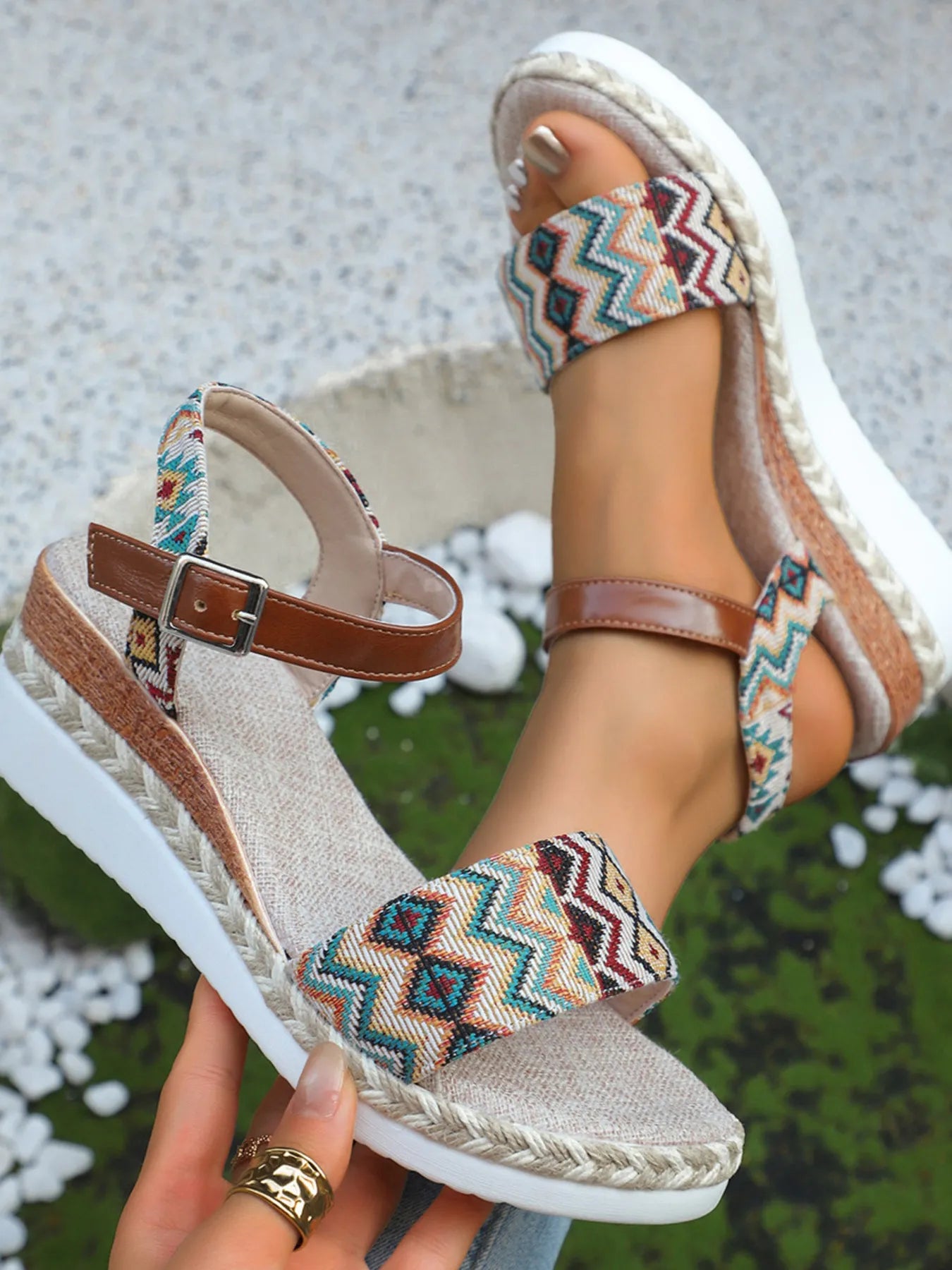 Open Toe Platform Wedge Sandals - Grace Beauty H&C 