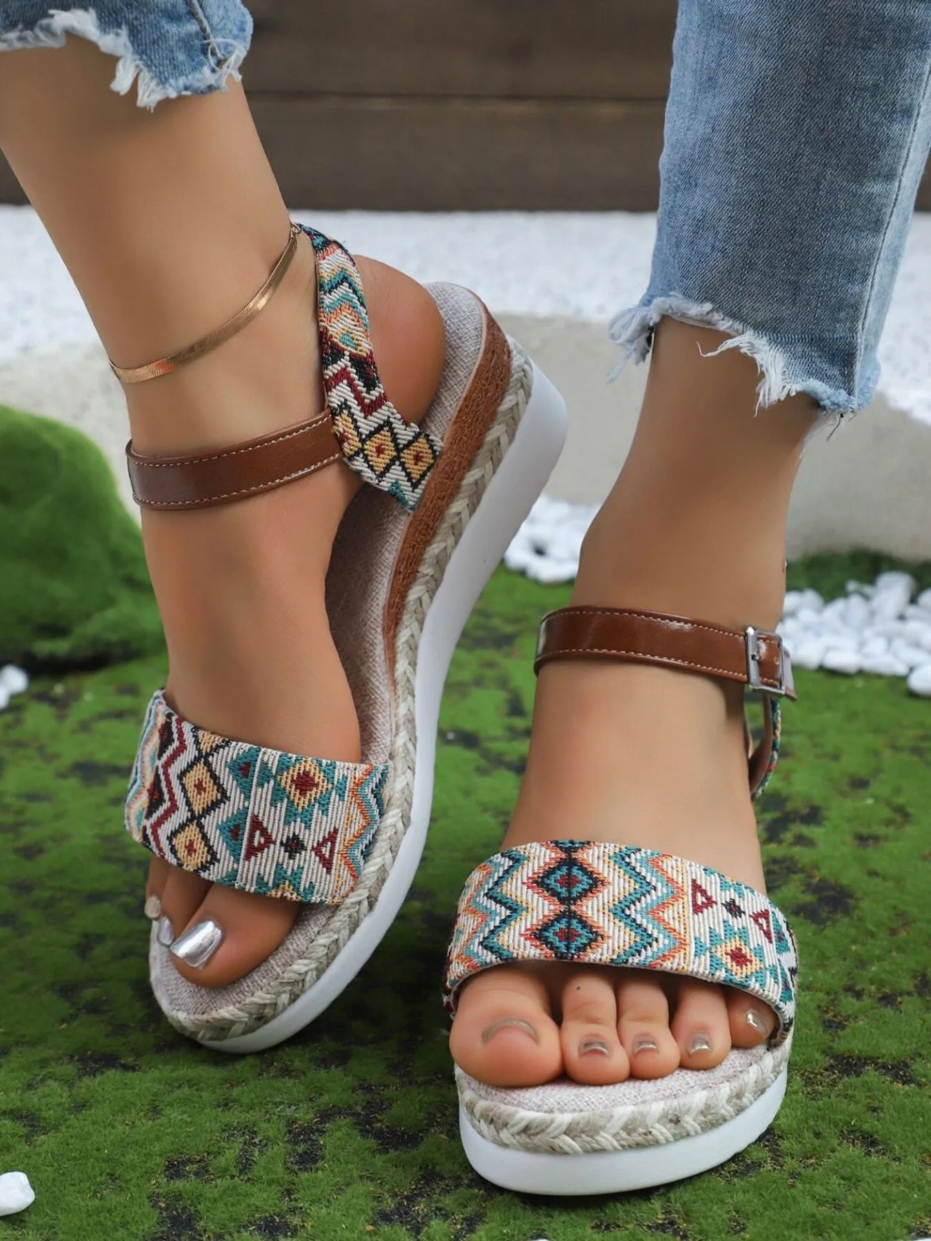 Open Toe Platform Wedge Sandals - Grace Beauty H&C 