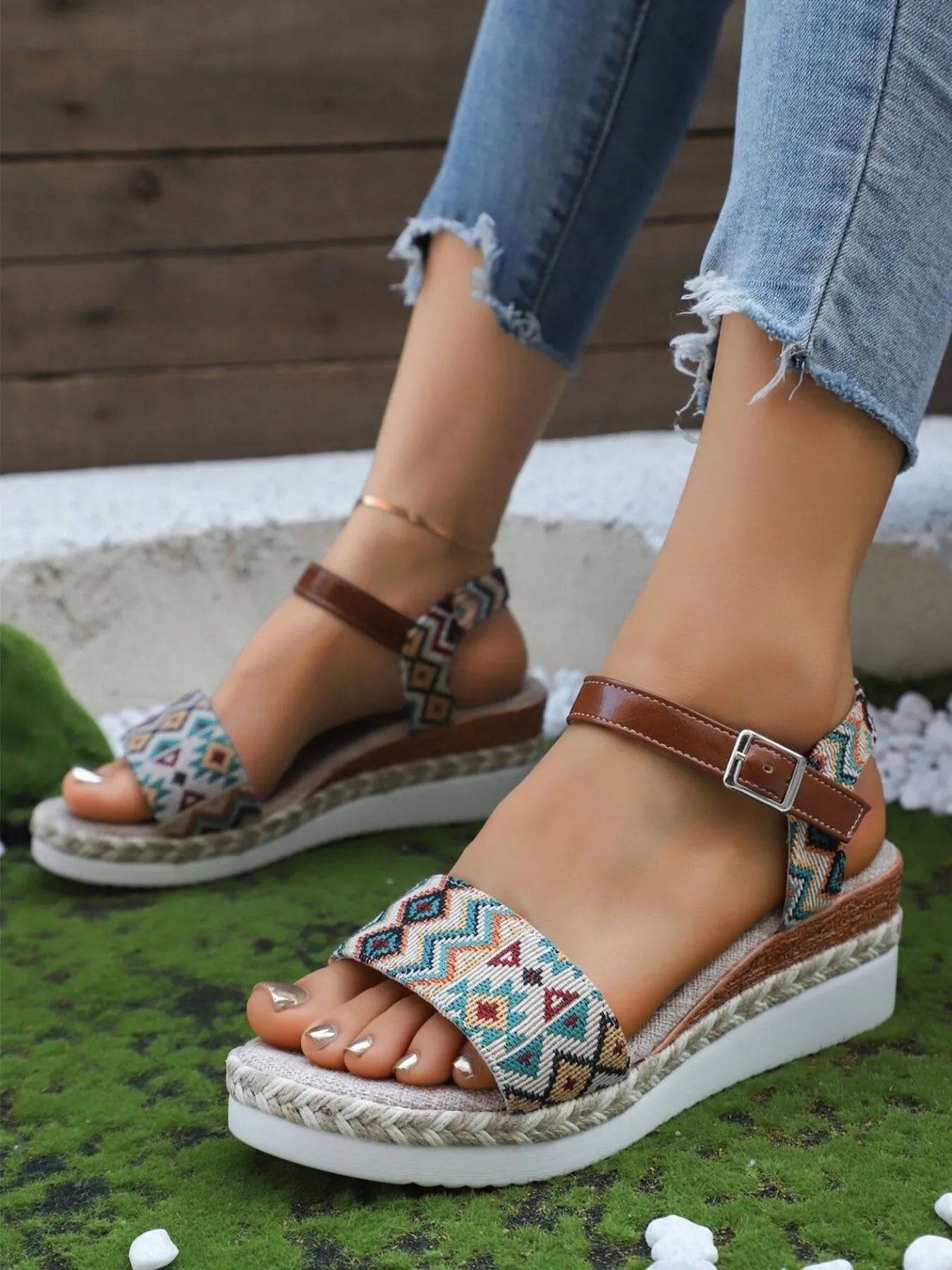 Open Toe Platform Wedge Sandals - Grace Beauty H&C 