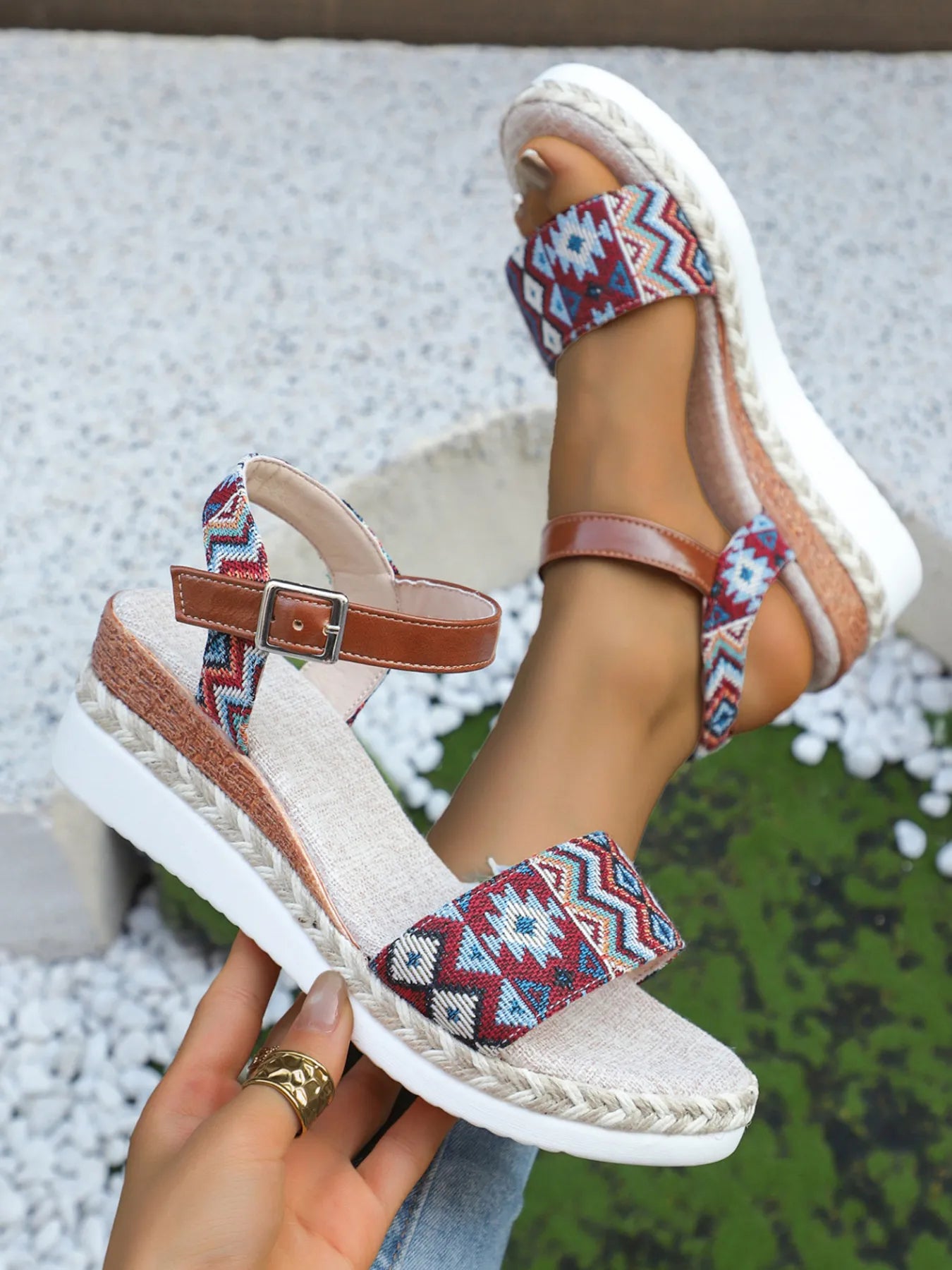 Open Toe Platform Wedge Sandals - Grace Beauty H&C 