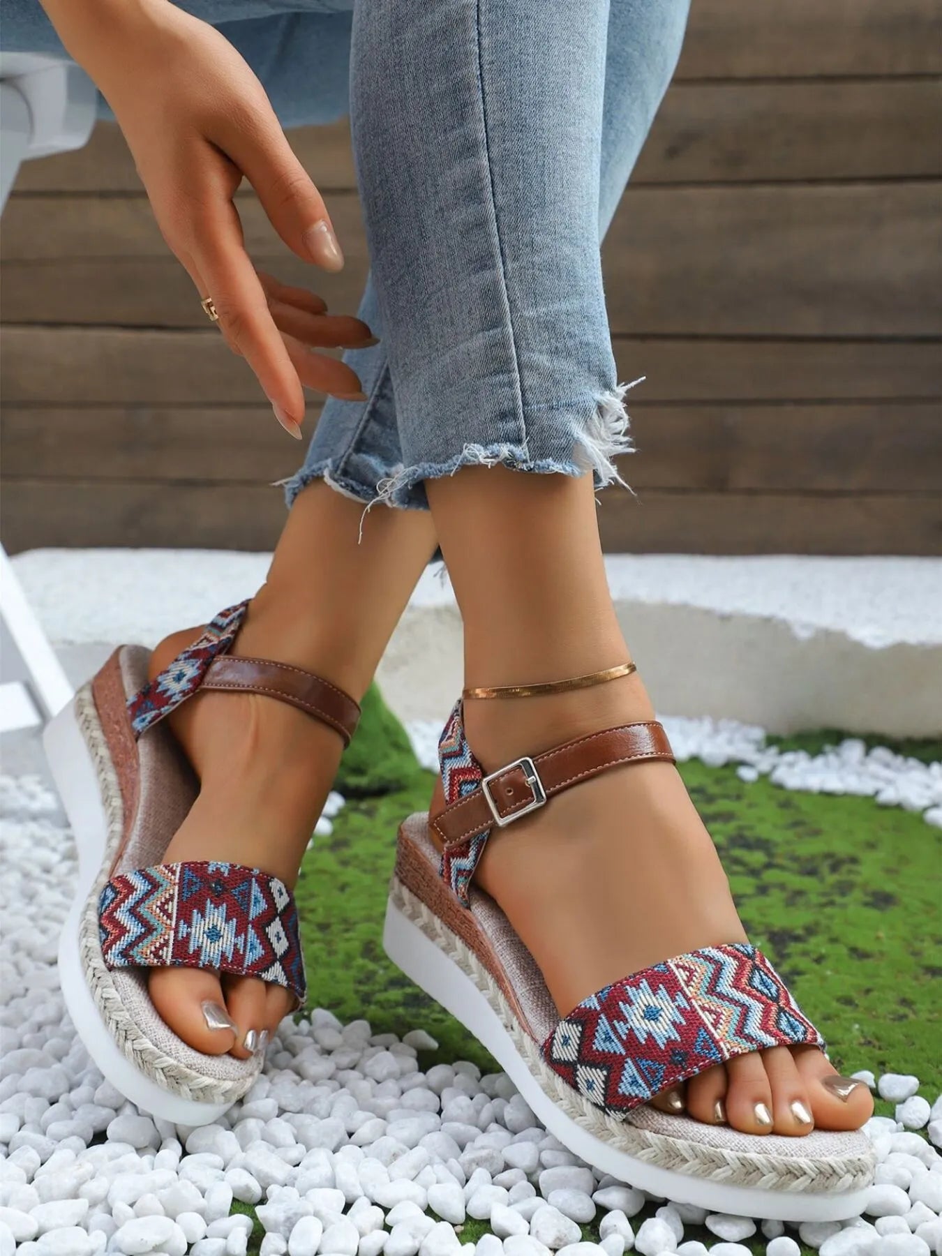 Open Toe Platform Wedge Sandals - Grace Beauty H&C 