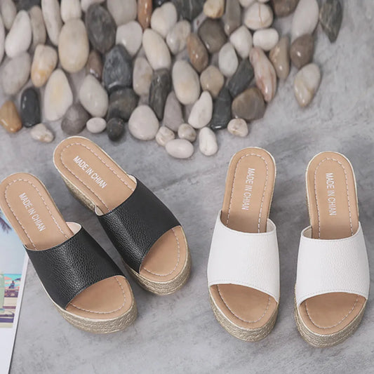 PU Leather Open Toe Sandals - Grace Beauty H&C 