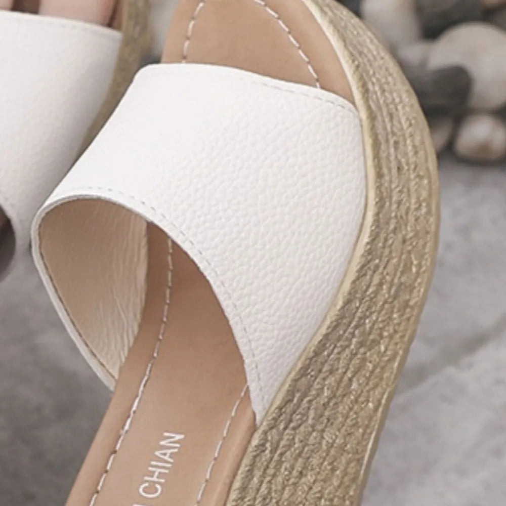 PU Leather Open Toe Sandals - Grace Beauty H&C 