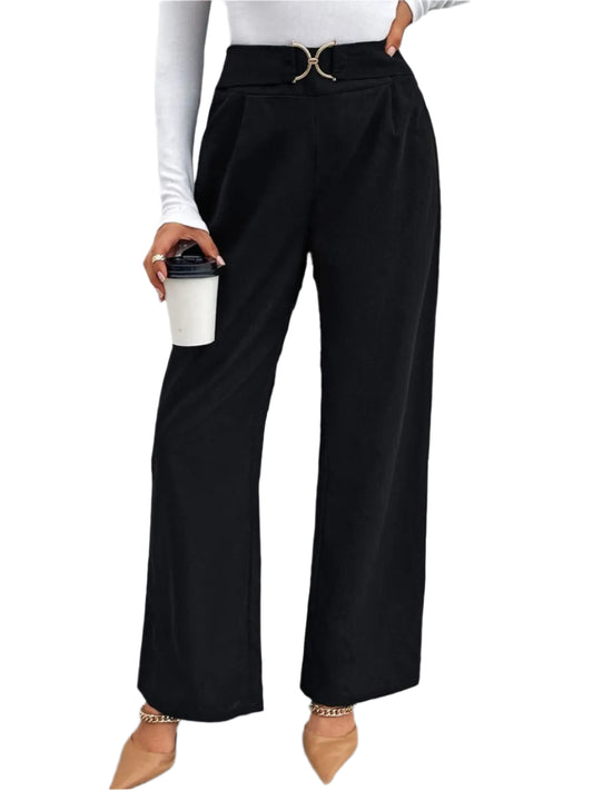 Perfee High Waist Straight Leg Pants - Grace beauty H&C 