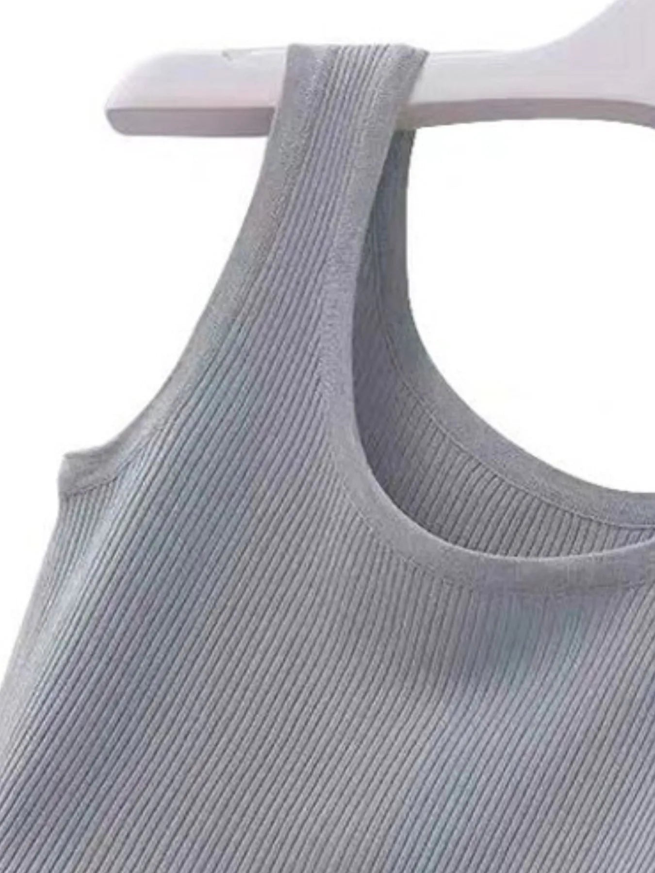 Plus Size Ribbed Knit Scoop Neck Tank Top - Grace Beauty H&C 