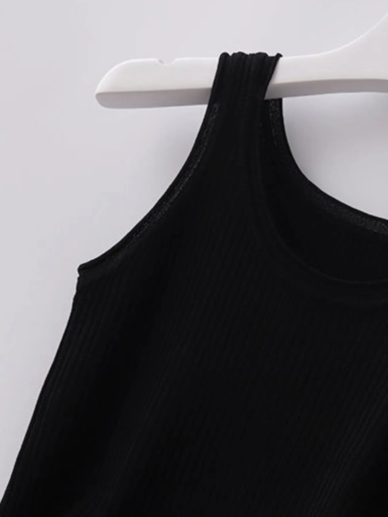 Plus Size Ribbed Knit Scoop Neck Tank Top - Grace Beauty H&C 