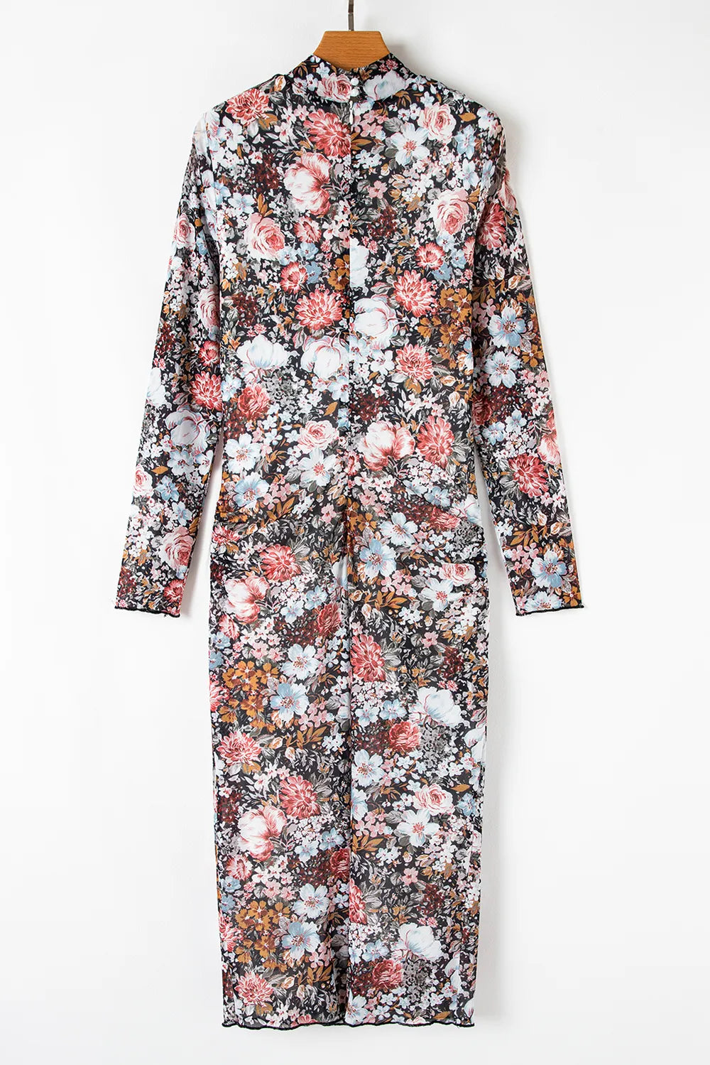 Printed Long Sleeve Midi Slim Dress - Grace Beauty H&C 