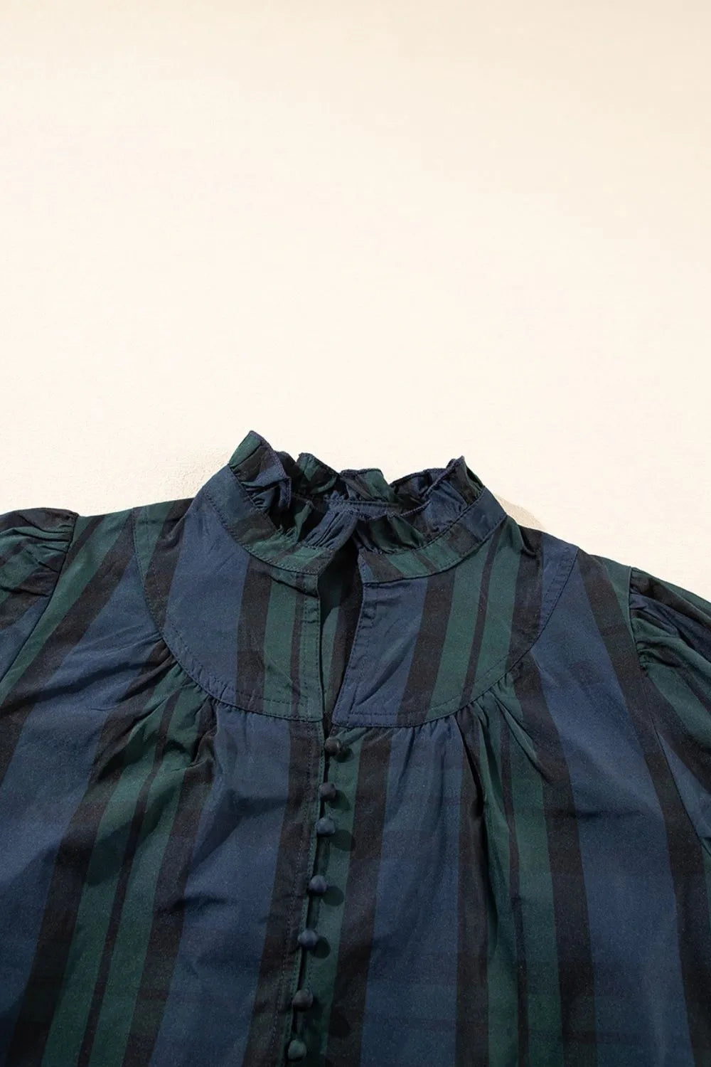 Puff Sleeve Frilled Trim Elegant Blouse - Grace Beauty H&C 