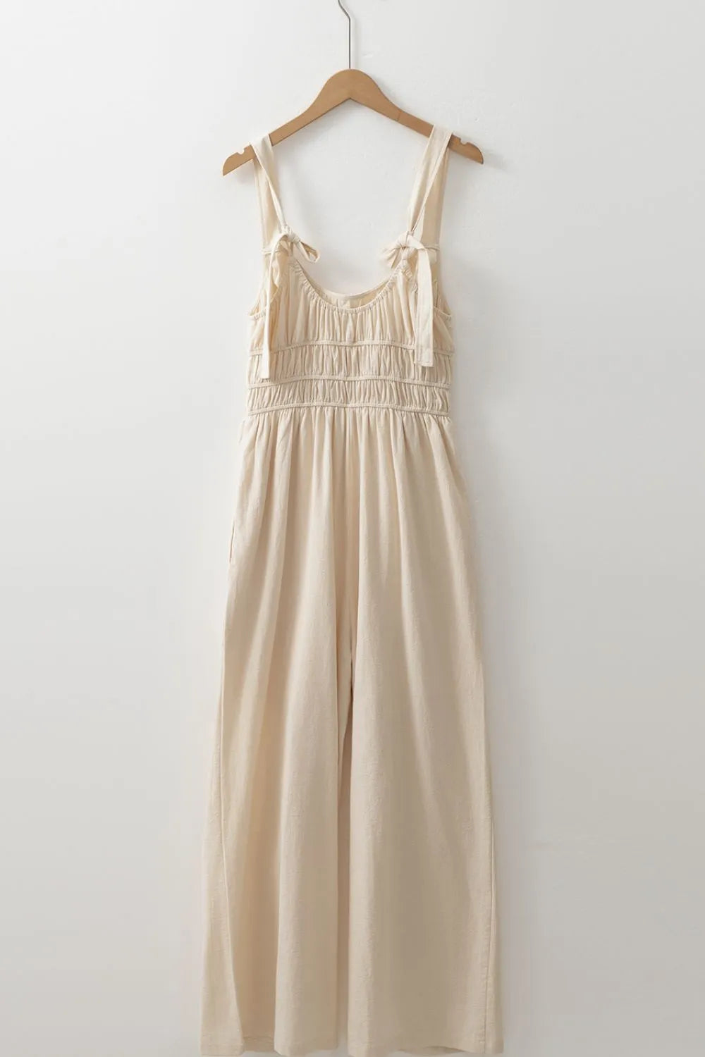 Ruched Sleeveless Wide Leg Jumpsuit - Grace Beauty H&C 