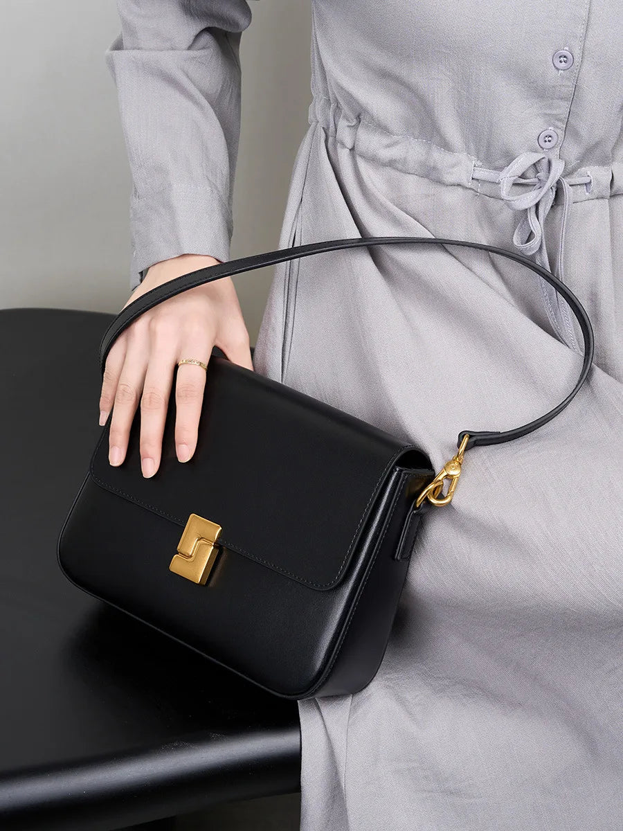2025 Cow Split Leather Women Crossbody Bag Luxury Design Small Square Bag Cowhide Women's Commuter Shoulder Bag ladies gift - Grace Beauty H&C 
