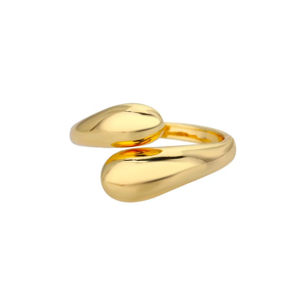 Stainless Steel Rings for Women Waterproof Open Gold Color Ring Wedding Couple Band Jewelry Gifts Free Shipping Items anillos - Grace Beauty H&C 