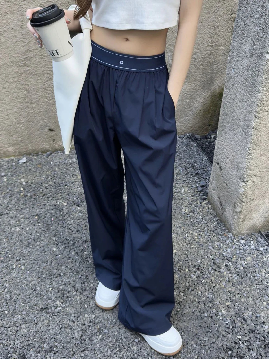 Elastic Waist Loose Sports Fitness Pants - Grace Beauty H&C 