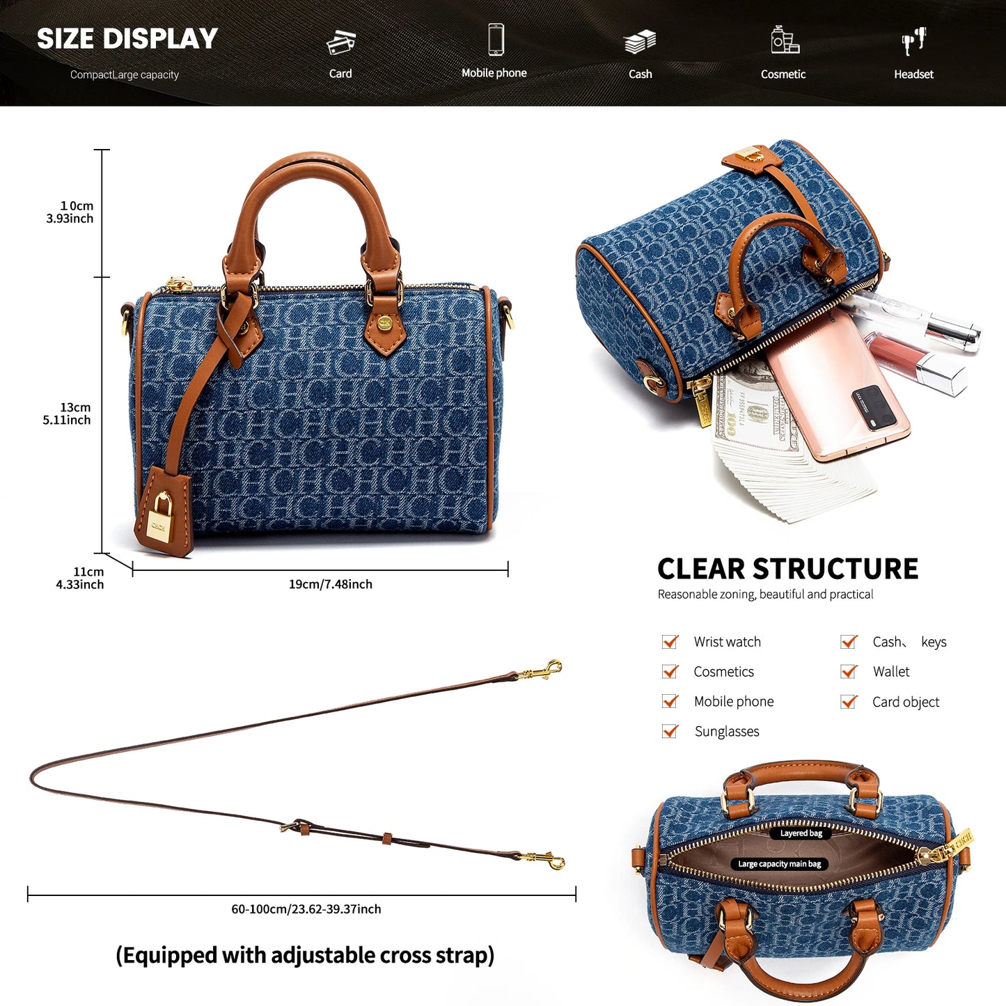 Women's Shoulder Bag 2025 New Cowboy Splicing Pillow Bag, Casual Party Women's Handbag - Grace Beauty H&C 