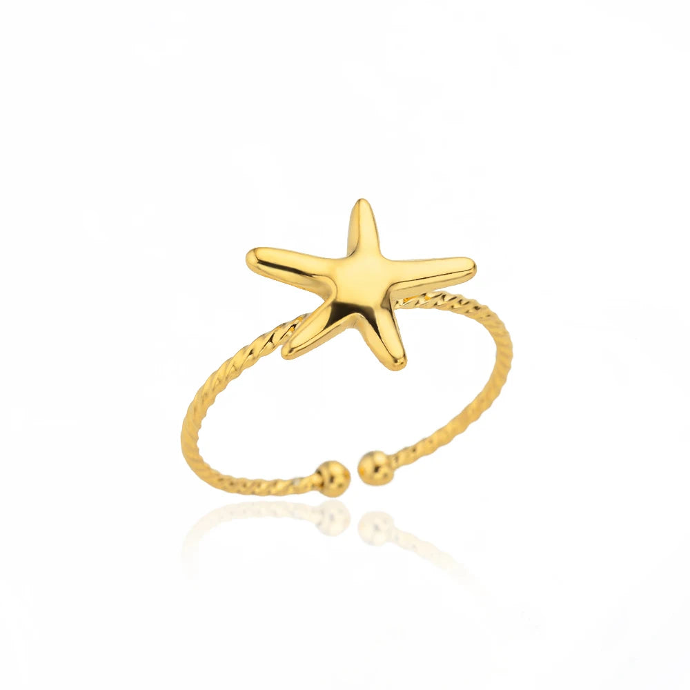 Stainless Steel Rings for Women Waterproof Open Gold Color Ring Wedding Couple Band Jewelry Gifts Free Shipping Items anillos - Grace Beauty H&C 