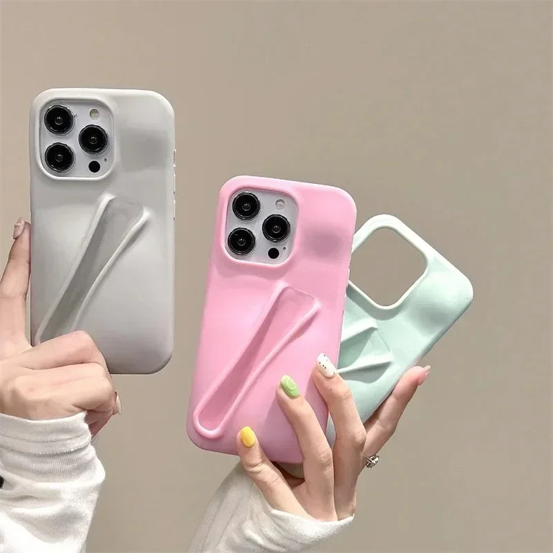 Lipstick Make-up Soft Silicone Phone Case for IPhone 16 14 15 Pro Max X Xs XR 11 13 12 Portable Lip Gloss Cover - Grace Beauty H&C 