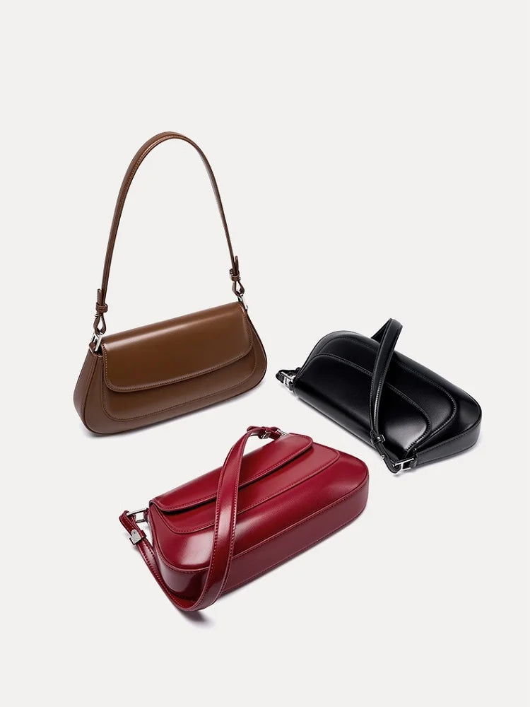 100% Genuine Leather Women Shoulder Bag Korean style Ladies Luxury Cow Leather Crosssbody armpit Bag handbag For Street Shopping - Grace Beauty H&C 