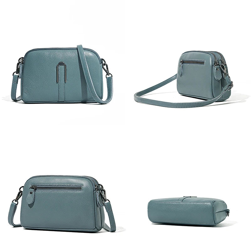 Genuine Leather Bag Luxury Women's Crossbody Bag for Woman Female Solid Color Clutch Phone Bags Shoulder Bag Messenger Bag Sac - Grace Beauty H&C 