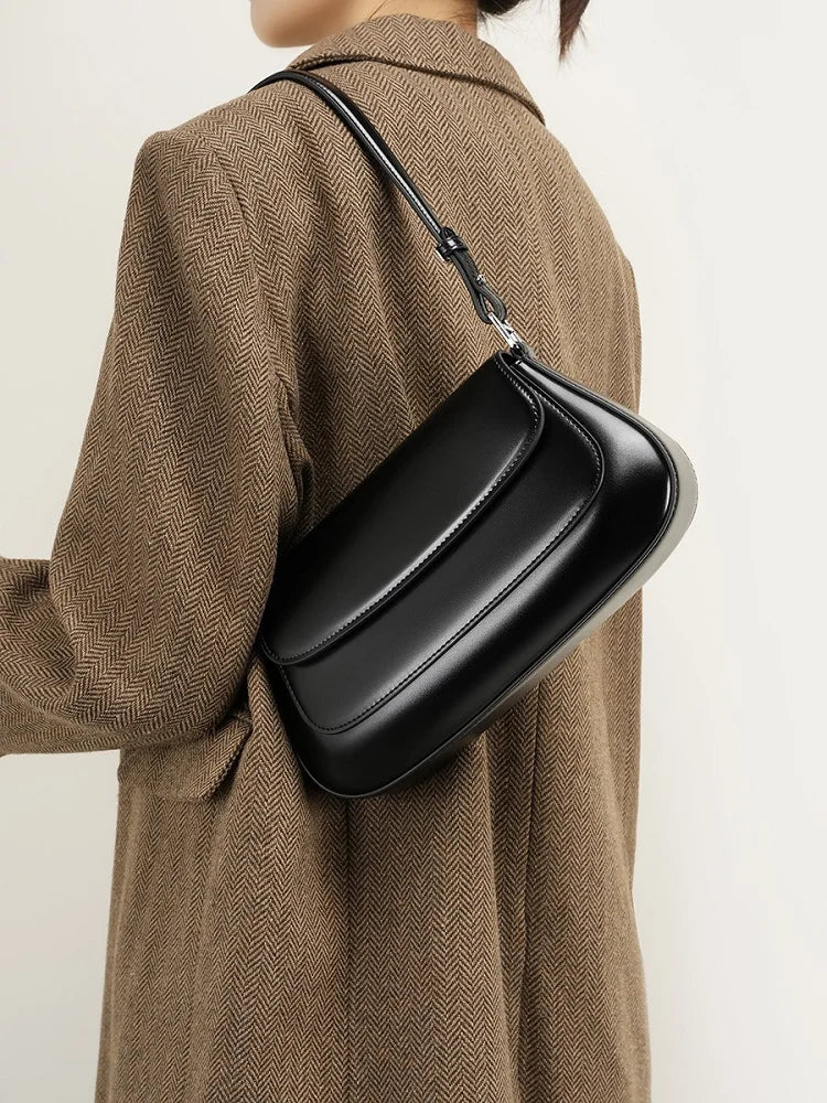 100% Genuine Leather Women Shoulder Bag Korean style Ladies Luxury Cow Leather Crosssbody armpit Bag handbag For Street Shopping - Grace Beauty H&C 