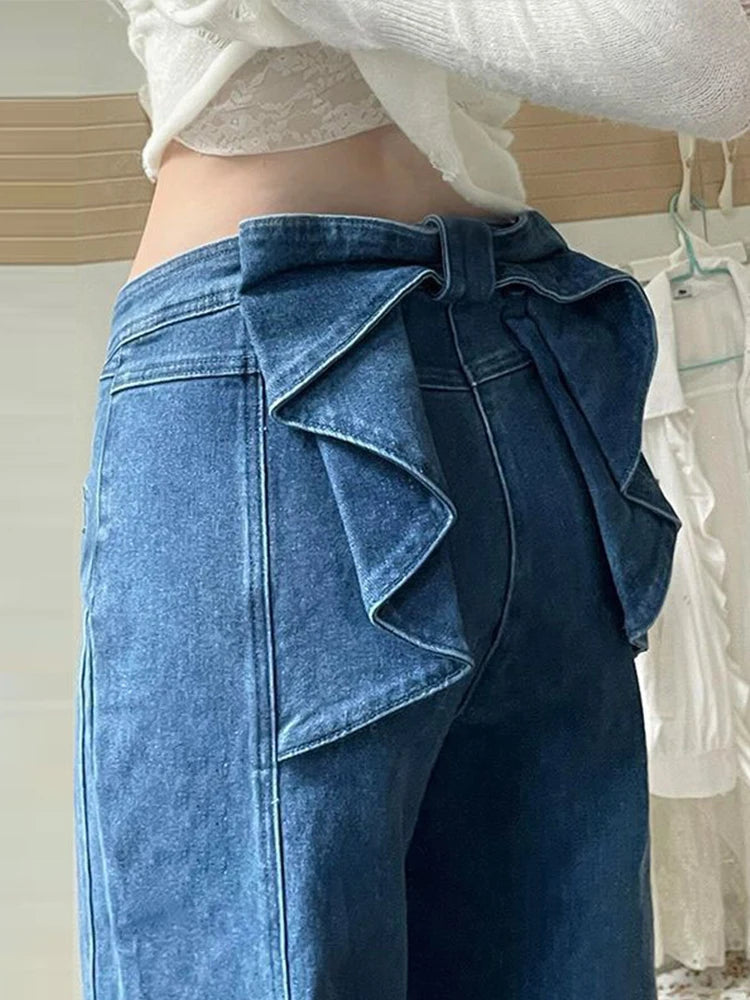 Y2K Women's High Waist Flare Denim Jeans - Grace Beauty H&C 