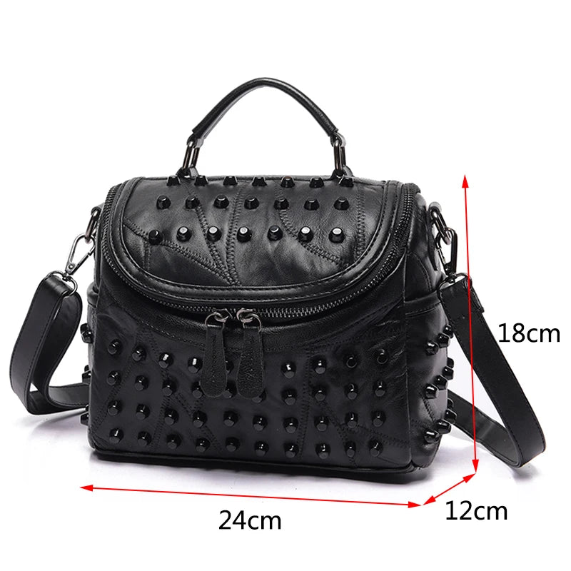 2023 Luxury Women Genuine Leather Bag Sheepskin Messenger Bags Handbags Famous Brands Designer Female Handbag Shoulder Bag Sac - Grace Beauty H&C 