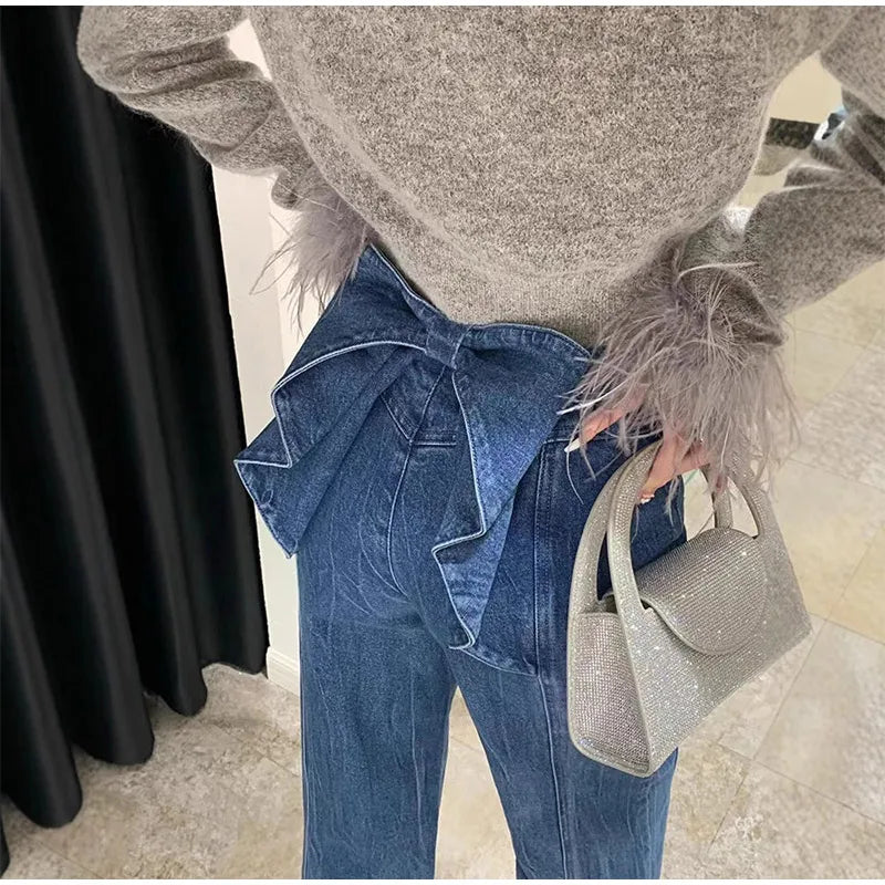 Y2K Women's High Waist Flare Denim Jeans - Grace Beauty H&C 