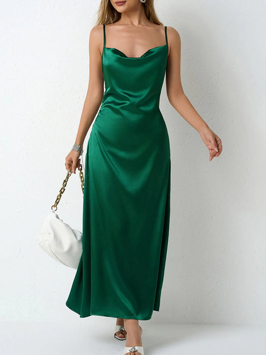 Satin Cowl Neck Cami Dress - Grace Beauty H&C 