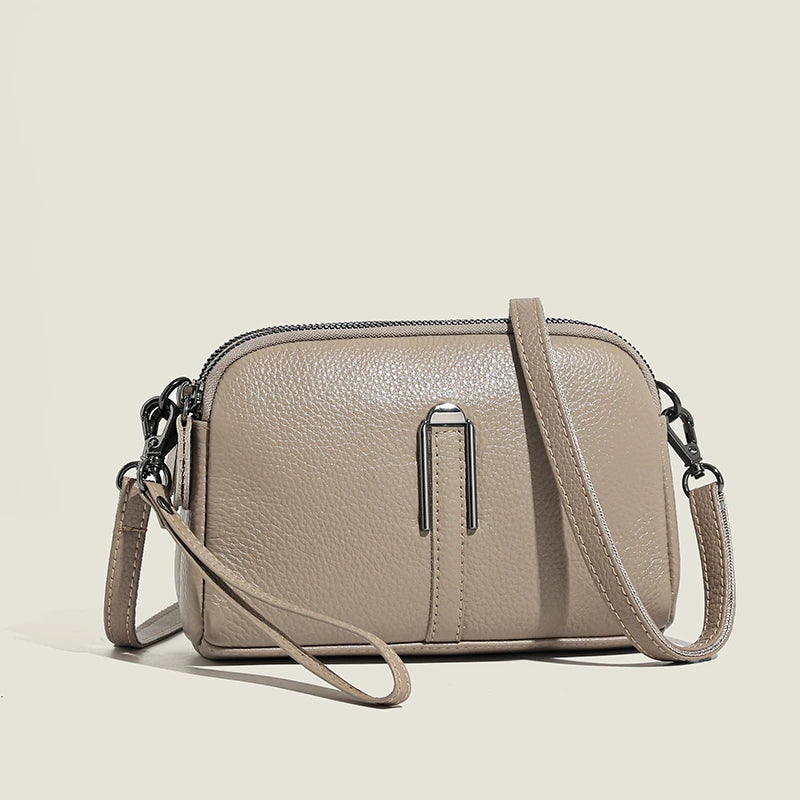 Genuine Leather Bag Luxury Women's Crossbody Bag for Woman Female Solid Color Clutch Phone Bags Shoulder Bag Messenger Bag Sac - Grace Beauty H&C 