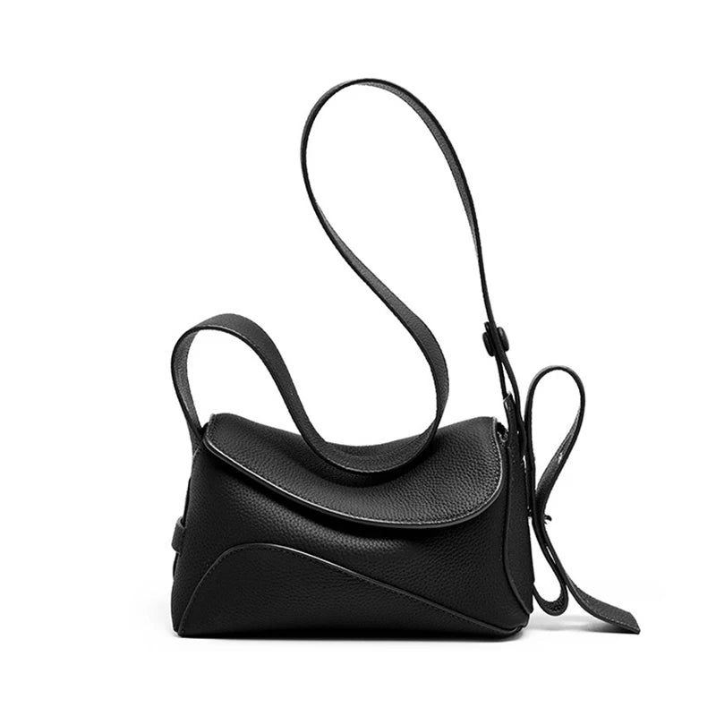 Genuine Leather Underarm Bag For Women's Summer New Versatile Shoulder Bag With Geometric Streamlined Design Crossbody Handbag - Grace Beauty H&C 