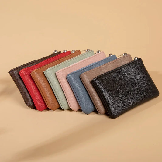Fashion Women Small Wallet For Ladies Zipper Card Purse Key Storage Bag High Quality PU Short Wallet Female - Grace Beauty H&C 