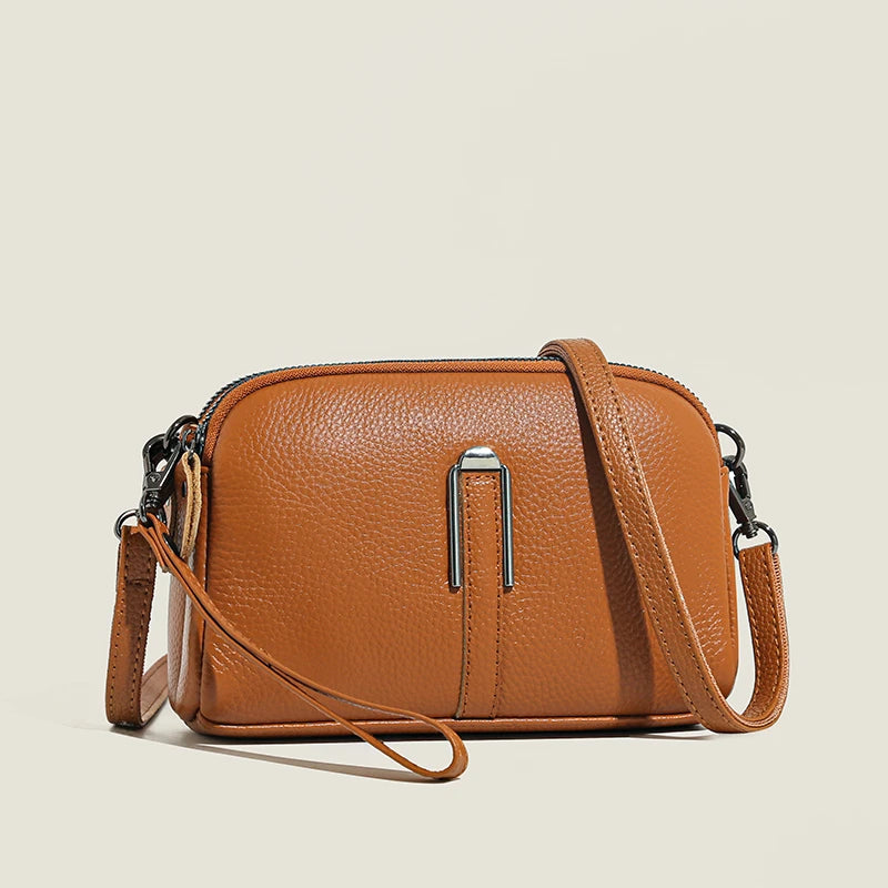 Genuine Leather Bag Luxury Women's Crossbody Bag for Woman Female Solid Color Clutch Phone Bags Shoulder Bag Messenger Bag Sac - Grace Beauty H&C 