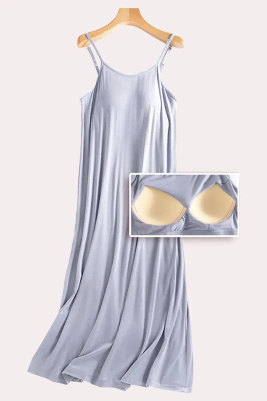 Scoop Neck Midi Cami Dress with Bra - Grace Beauty H&C 