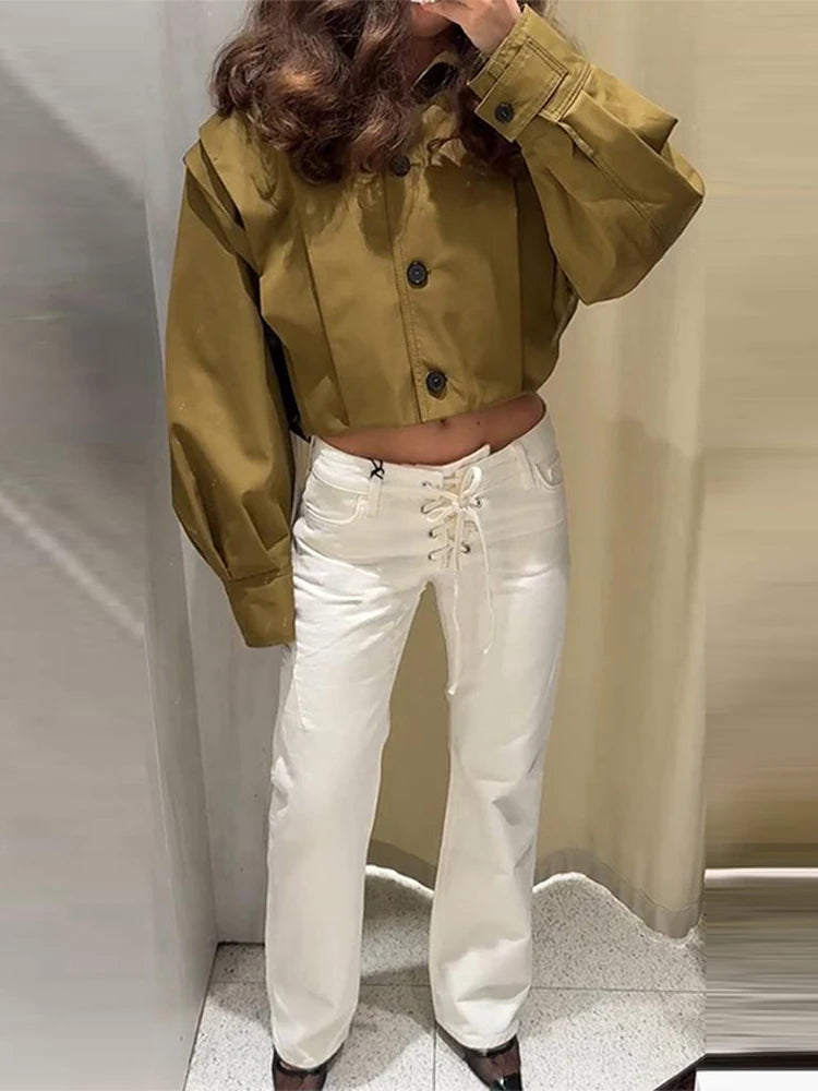 Elegant Women's Low Rise White Denim Jeans - Grace Beauty H&C 
