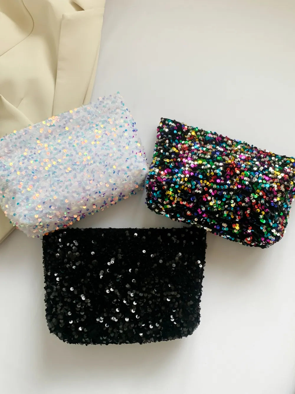 Sequin Clutch with Zipper - Grace Beauty H&C 
