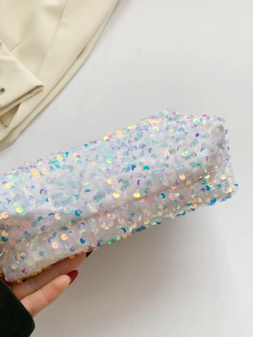 Sequin Clutch with Zipper - Grace Beauty H&C 