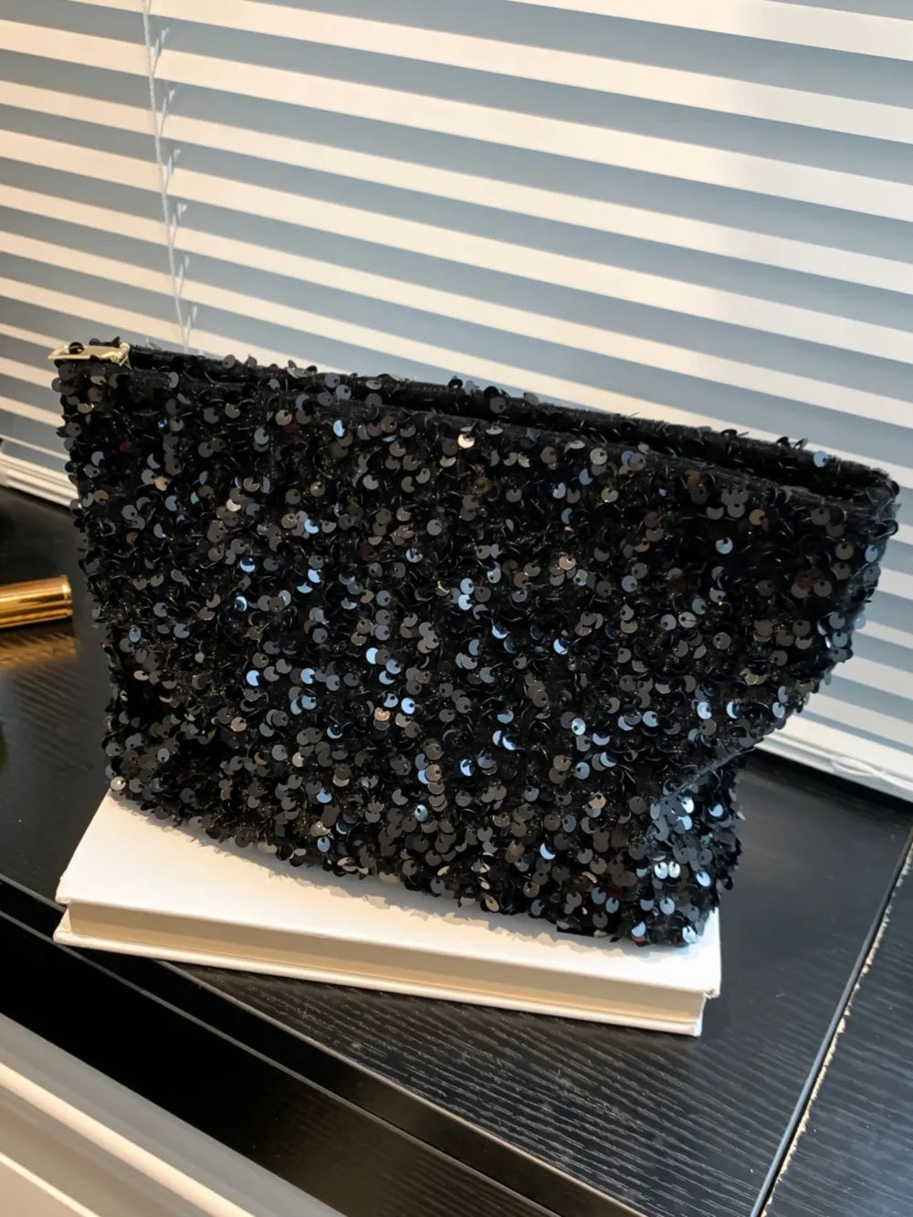 Sequin Clutch with Zipper - Grace Beauty H&C 