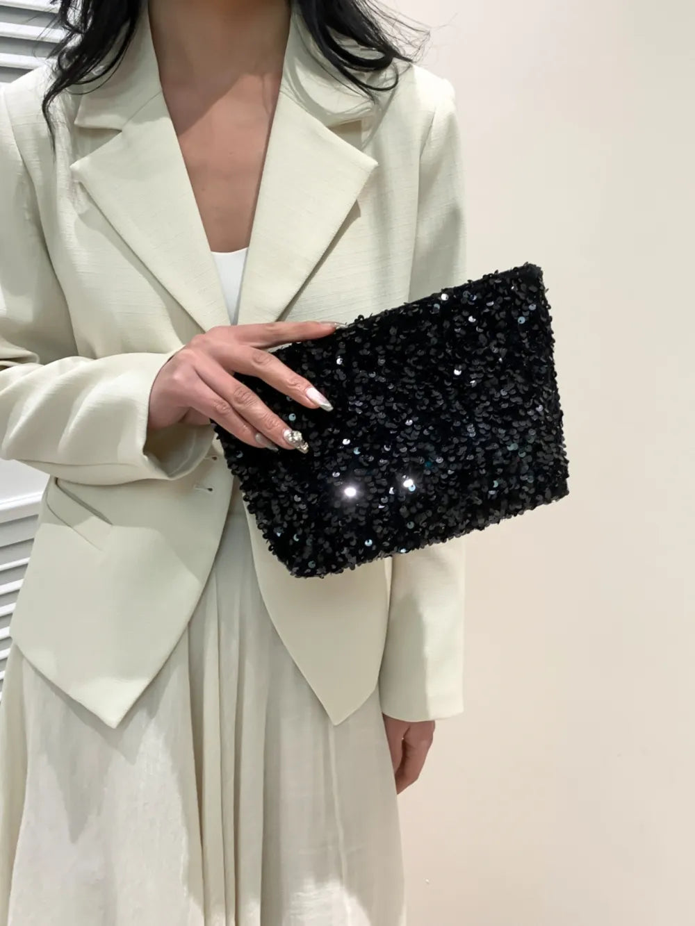 Sequin Clutch with Zipper - Grace Beauty H&C 